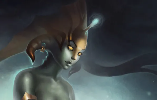 Girl, fantasy, the game, art, dota2, Naga, Siren, Dota2