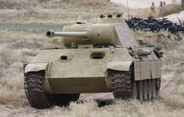 Action, Panther, tank, sahara2014