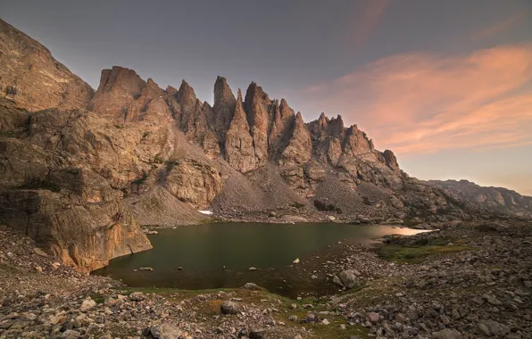 Mountains, nature, lake
