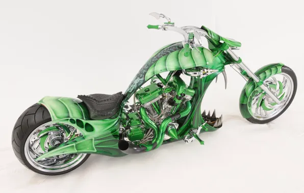 Picture design, green, style, background, tuning, motorcycle, form, airbrushing