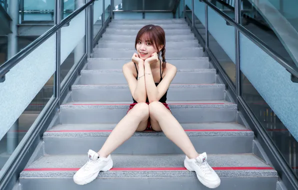 Picture girl, pose, Asian