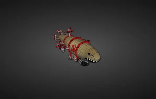 Picture The airship, red alert, black background, Command &ampamp; Conquer, Kirov airship, Kirov