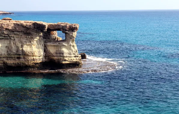 Sea, summer, coast, rock, sea, coast, Cyprus, Cyprus