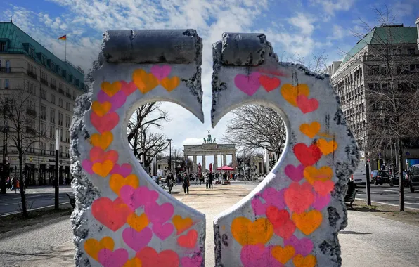 Picture heart, Germany, Berlin, installation, Brandenburg gate
