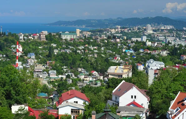 Picture city, nature, Town