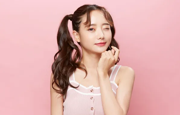 Girl, woman, young, look, asian, ponytails