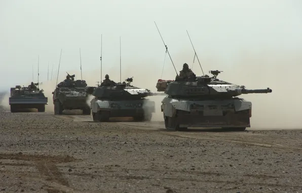 War, technique, Germany, tank, the convoy, leopard 1