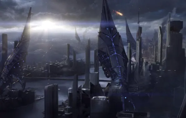 The sun, the city, earth, war, Mass Effect, the reapers