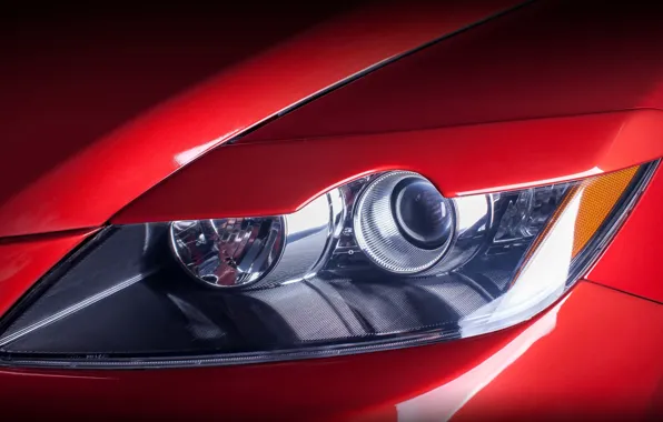 Xenon, headlight, blur, Mazda, Mazda, red, bokeh, macro.