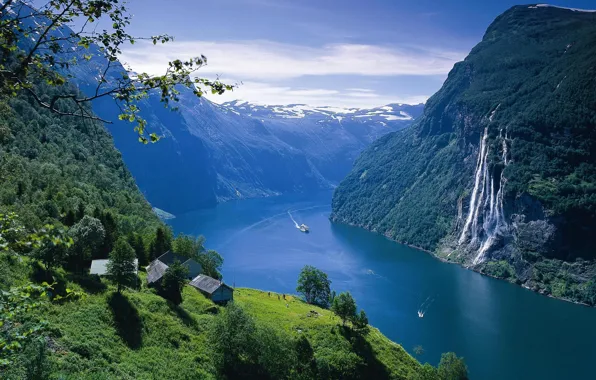 Picture landscape, Norway, the fjord