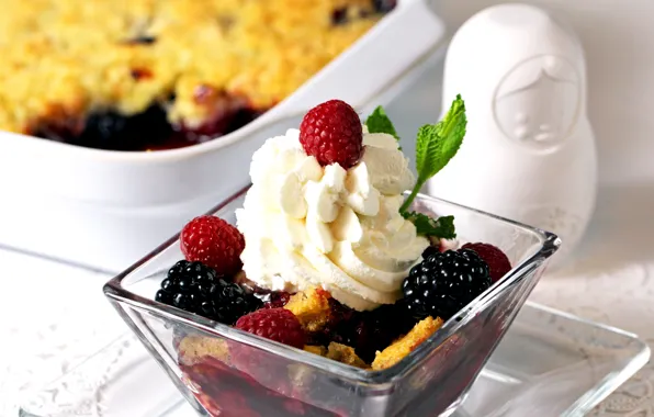 Picture berries, raspberry, background, widescreen, Wallpaper, food, ice cream, wallpaper