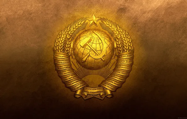 Background, USSR, gold, coat of arms, a remake