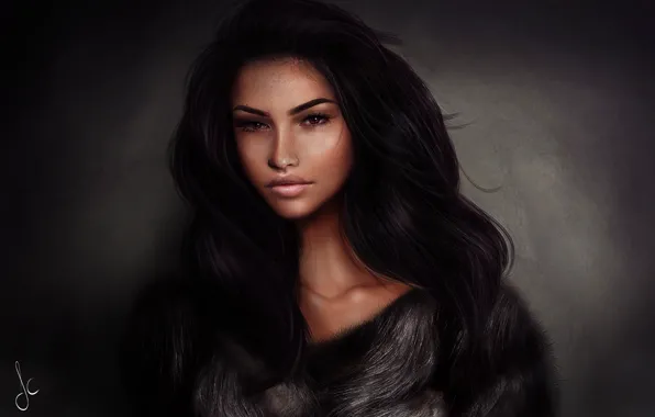 Picture face, background, hair, brunette, beauty