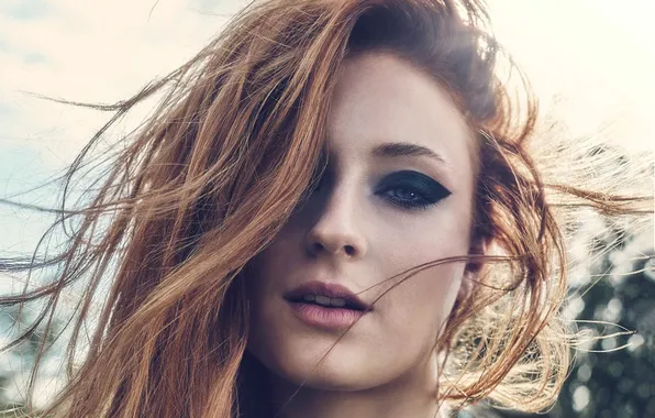 The sun, portrait, makeup, actress, hairstyle, brown hair, beauty, closeup