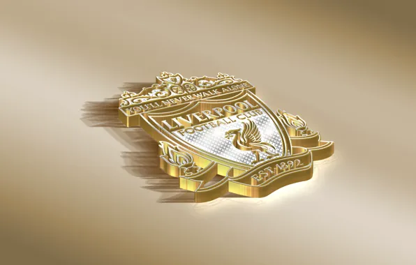 Picture Logo, Golden, Football, Liverpool FC, YNWA, Soccer, Emblem, English Club
