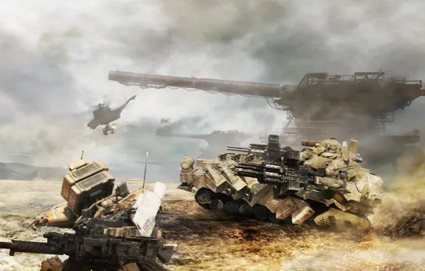 Picture anime, tank, fur, artillery, Degrise of Cerberus