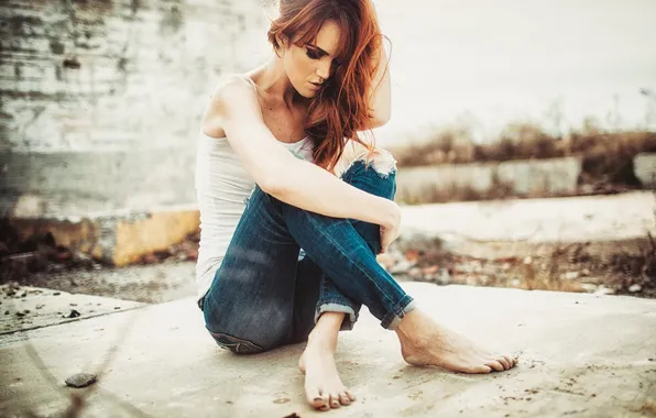 Girl, pose, background