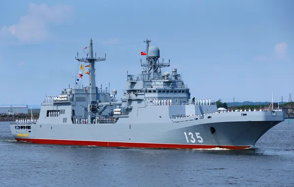 Ship, landing, Baltika, Parade, Ivan Gren, project 11711