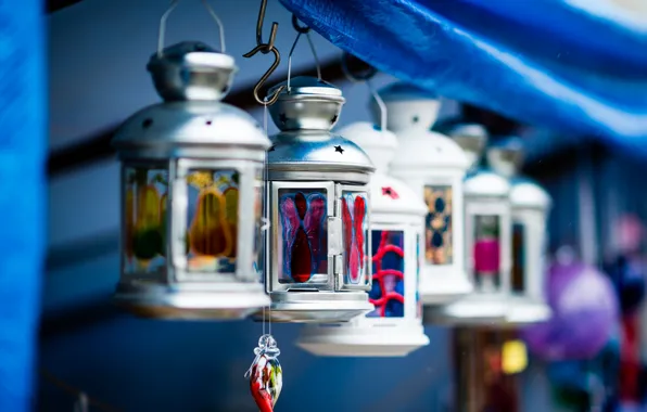 Picture background, toys, blur, lanterns, Ikea