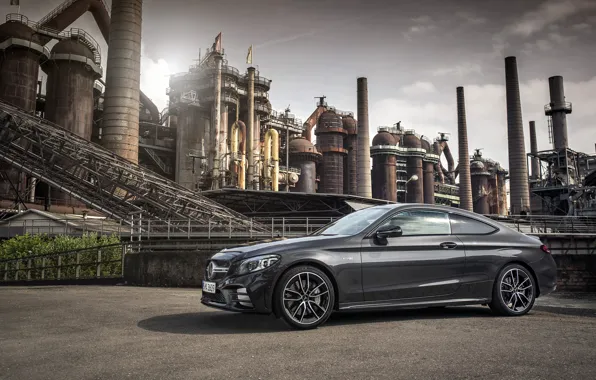 Coupe, Mercedes - Benz, 2018, Mercedes-Benz, Mercedes-AMG C 43 4MATIC Coupé, graphite grey metallic