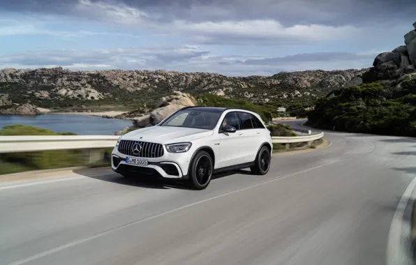 Road, Mercedes-Benz, speed, AMG, crossover, GLC, 2020, 4Matic+