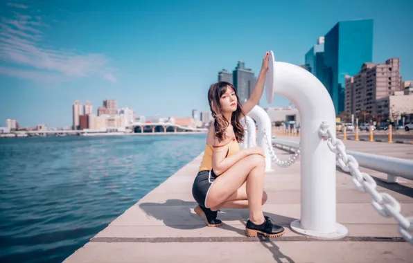 Look, girl, hair, Asian, cutie, promenade