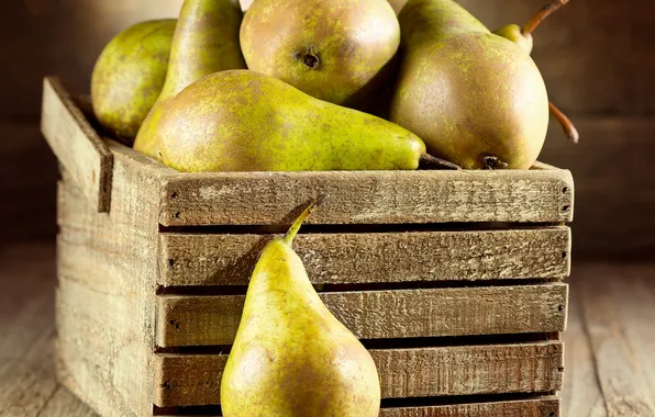 Fruit, box, pear