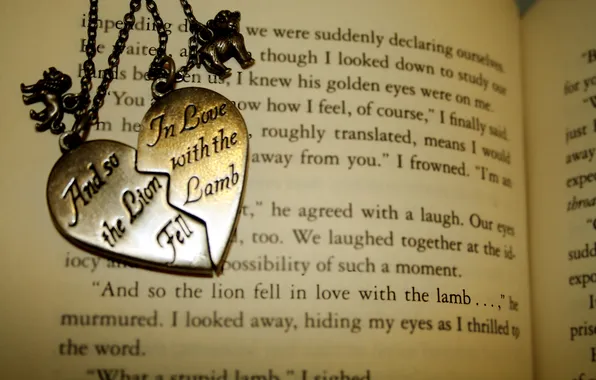 Wallpaper, medallion, book, love, different, the, with, lion
