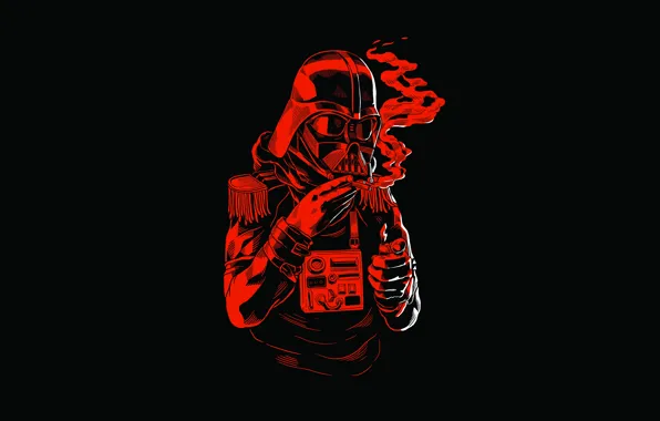 Picture red, black, buttons, lighter, Dark Vader, Star Wars helmet, cigariilo, fringes