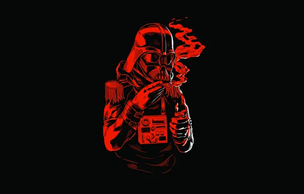 Red, black, buttons, lighter, Dark Vader, Star Wars helmet, cigariilo, fringes