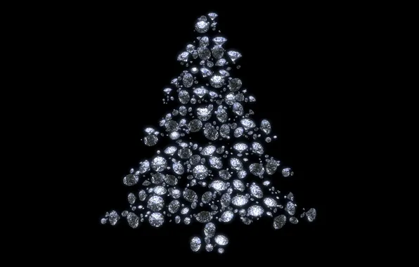 Picture stones, tree, diamonds, diamond, brilliant, christmas tree, jem