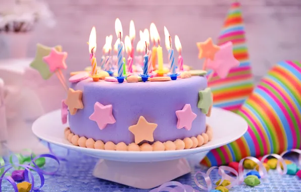 Candles, cake, cake, sweet, decoration, Happy, Birthday, Birthday