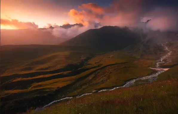 Mountains, stream, Georgia