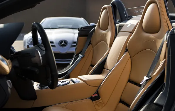 Mercedes-Benz, SLR, the wheel, seat, salon