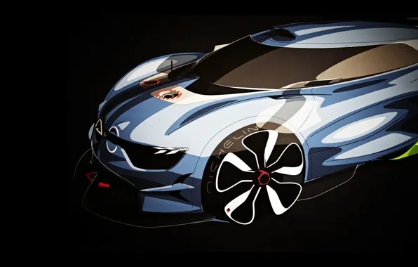 Concept, art, Renault, twilight, Reno, art, the front, sketch