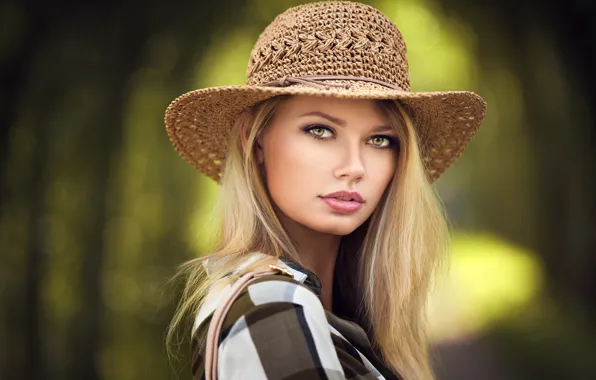 Look, girl, portrait, bokeh, Lods Franck