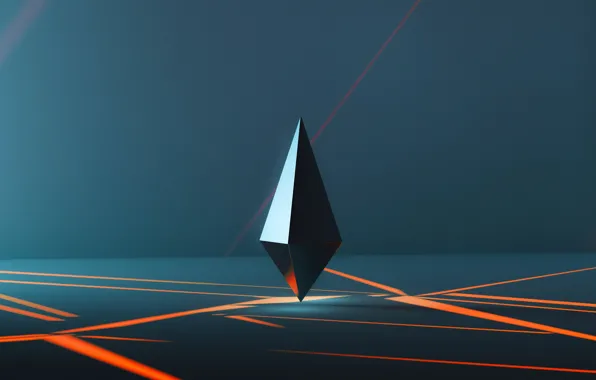 Crystal, orange, strip, CYANOGEN