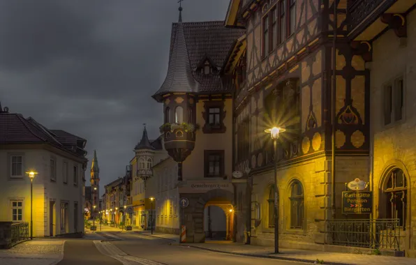 The evening, Germany, Meiningen