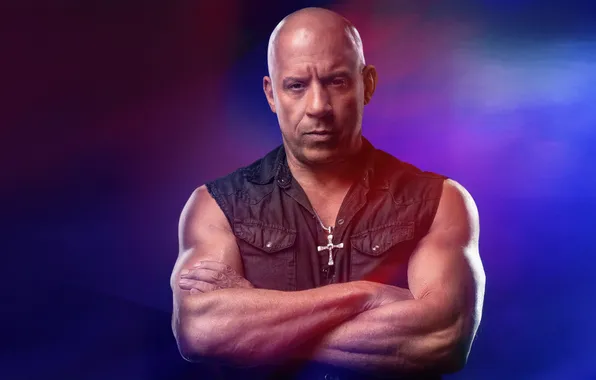 Background, portrait, VIN Diesel, muscles, Vin Diesel, vest, Dominic Toretto