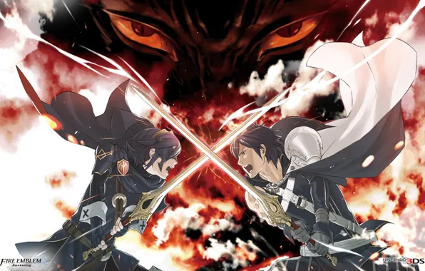 Weapons, sword, anime, art, guys, the battle, fire emblem, the Cossacks yusuke