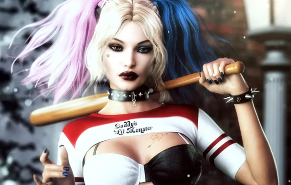 Look, rendering, art, bit, Harley Quinn