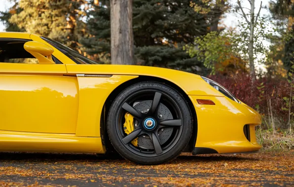 Porsche, close-up, wheel, Porsche Carrera GT