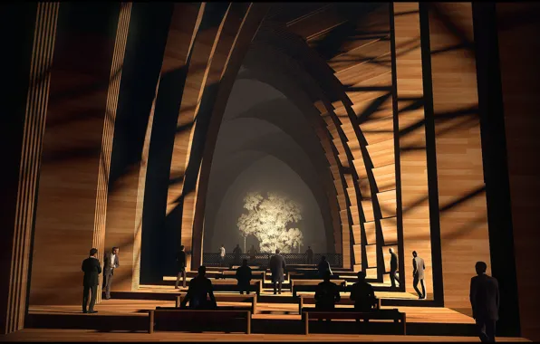 People, tree, the room, arch, The Tree of Life