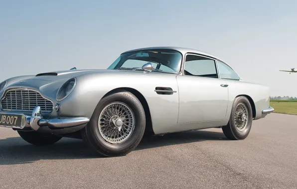 Grey, Aston Martin, classic, 1964, DB5, the James bond car