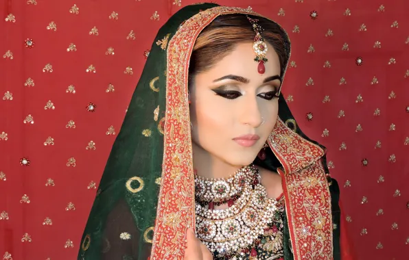 Picture decoration, wedding makeup, East, girl