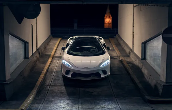 McLaren, Light, Front, White, Face, 2020, McLaren GT, Novitec McLaren GT