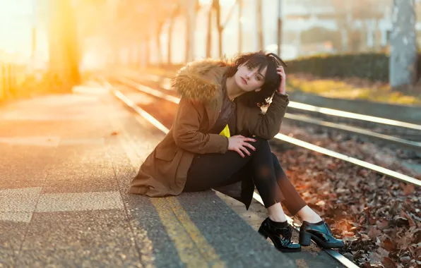 Girl, model, Angela, sunlight