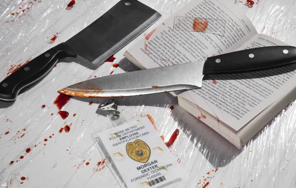Picture knife, book, Dormant demon Dexter