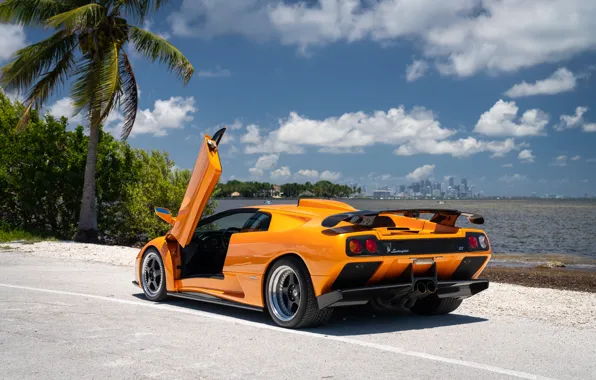 Orange, Lamborghini, Lambo, Diablo, The Lamborghini Diablo GT