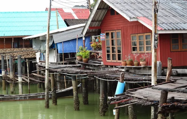 Water, house, Thailand